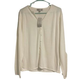 Carolyn Taylor Essentials Cardigan Sweater NWT LG